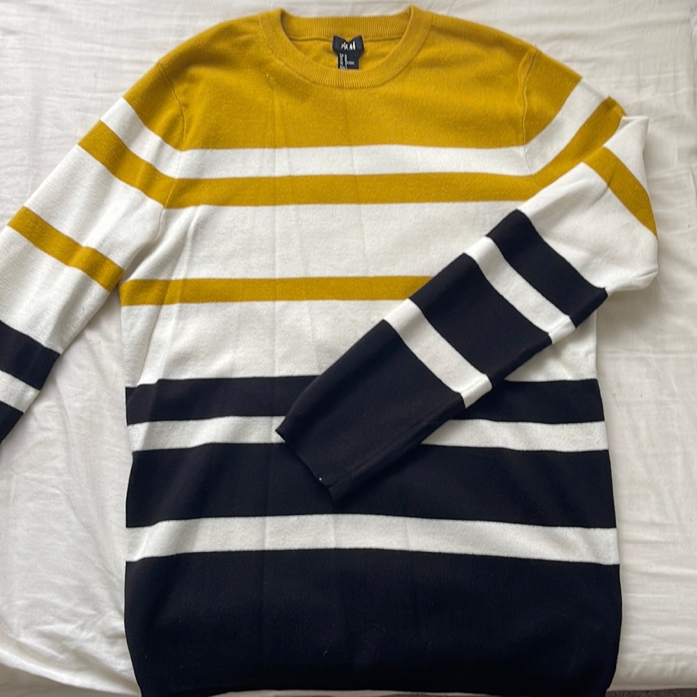 Yellow & black striped sweater